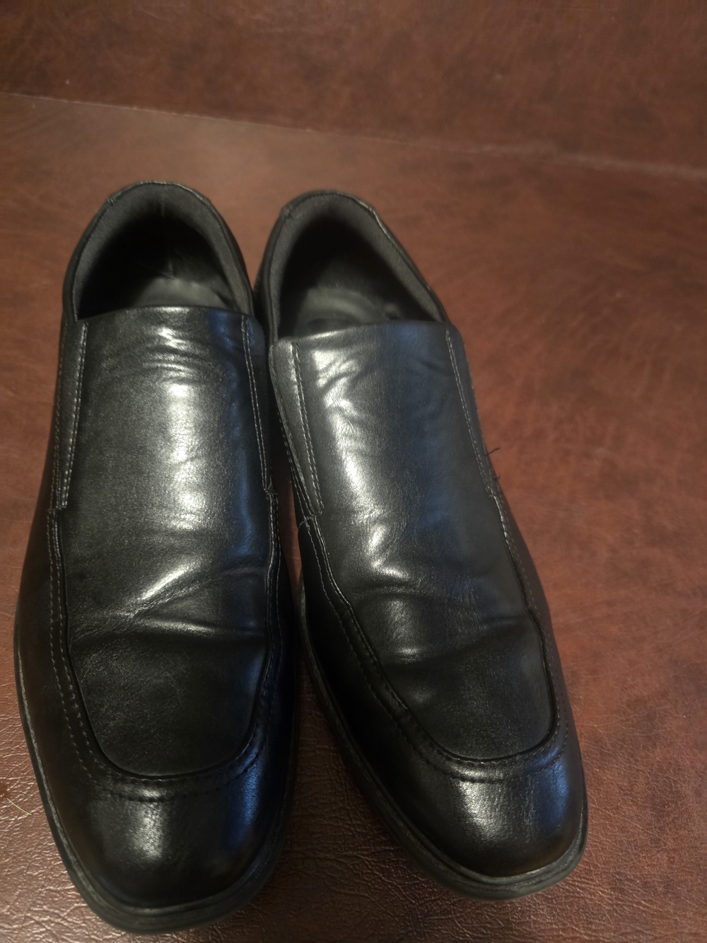 Goodfellow & Co Black Leather Slip-On Loafers